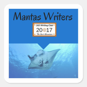 Manta Stickers! Vierkante Sticker