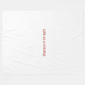 "Manta Vida En Pareja Amor Romántico Hogar Fleece Deken (Voorkant (Horizontaal))