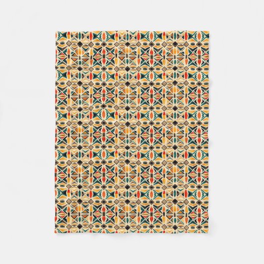  Mantas Geometric Watercolor Mosaic Fleece Deken (Voorkant)