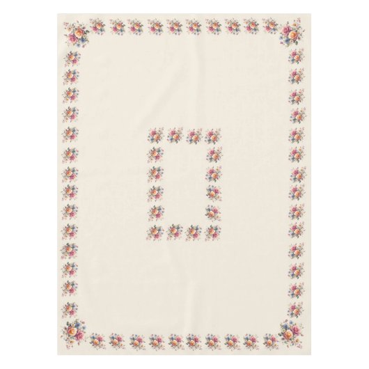 Mantel  Beige Flores para Celebrar Tafelkleed (Voorkant)