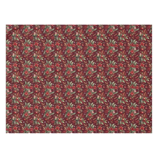 Mantel Navideño Flores de Navidad Tafelkleed (Voorkant (Horizontaal))