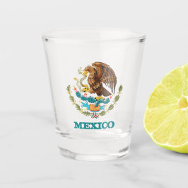 Mantel van Mexicaanse en Mexicaanse adelaar, vlag/ Shot Glas