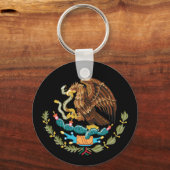 Mantel van Mexicaanse en Mexicaanse adelaar / vlag Sleutelhanger (Achterkant)