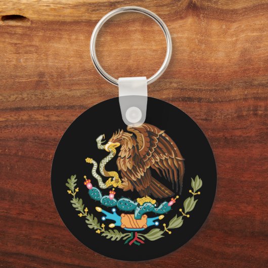 Mantel van Mexicaanse en Mexicaanse adelaar / vlag Sleutelhanger (Voorkant)