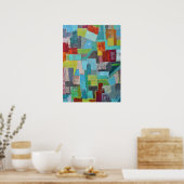 Mantel van Vele Kleuren 18 x 24 Poster (Keuken)