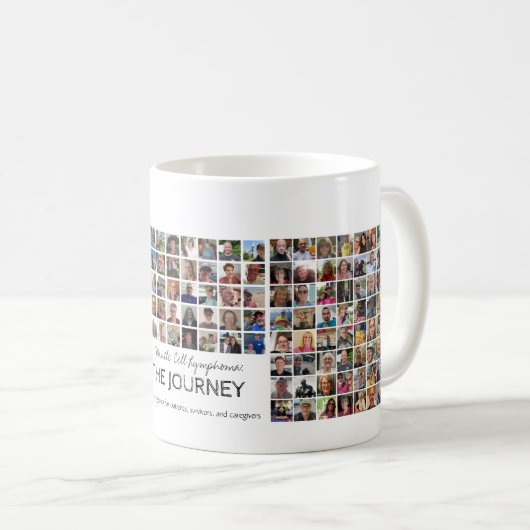 Mantelcellymfoom: de Journey collage Koffiemok (Voorkant rechts)