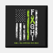 Mantelcellymfoom Warrior Amerikaanse vlag Magneet (Voorkant)