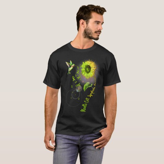 Mantelcellymfoom Zonnebloem kolibrie T-shirt (Voorkant volledig)