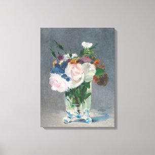 Mantelen Flowers in a Crystal Vase, c.1882 Canvas Afdruk