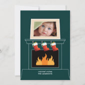 Mantelpart Photo Holiday Kaart (Voorkant)