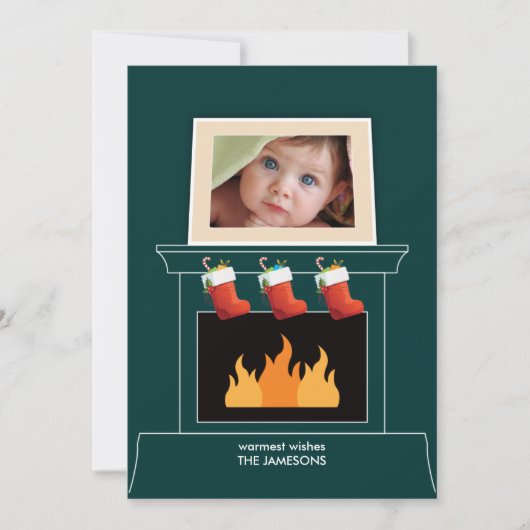 Mantelpart Photo Holiday Kaart (Voorkant)