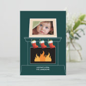 Mantelpart Photo Holiday Kaart (Staand voorkant)