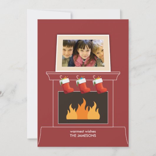 Mantelpart Photo Holiday Kaart (Voorkant)
