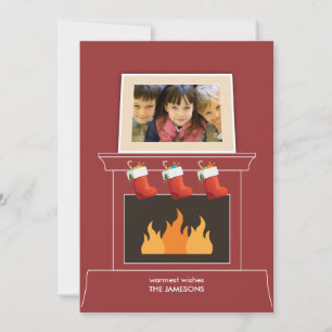 Mantelpart Photo Holiday Kaart