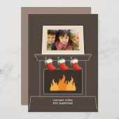 Mantelpart Photo Holiday Kaart (Voorkant / Achterkant)