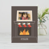 Mantelpart Photo Holiday Kaart (Staand voorkant)