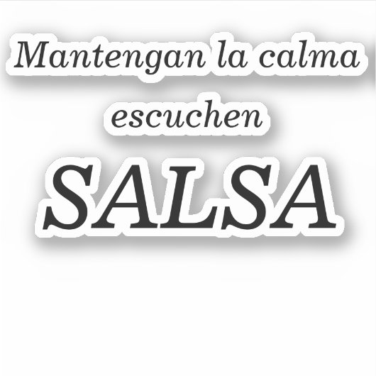Mantengan la calma sticker (Voorkant)