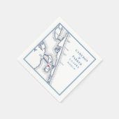 Manteo NC Buitenbanken OBX Marine Elegante bruilof Servet (Hoek)