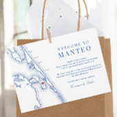 Manteo NC Outer Banks Bruiloft Welkomstroute Bedankkaart