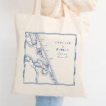 Manteo North Carolina Elegant Navy Bruiloft Welkom Tote Bag<br><div class="desc">Welkom gasten op uw Manteo, North Carolina bruiloft met onze aangepaste marine blauw Outer Banks kaart thema canvas tassen. Met Roanoke Island's charme, zetten ze een kusttoon. Ideaal voor locaties zoals Elizabethan Gardens, Roanoke Island Festival Park, Marshes Light, Tranquil House Inn, Island Boerderij of Vista Creek. Leg de essentie van...</div>