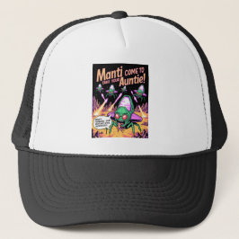 Manti Aliens Abductie Feest! Defender Arcade '81 Trucker Pet
