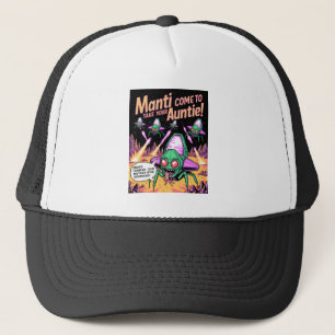 Manti Aliens Abductie Feest! Defender Arcade '81 Trucker Pet