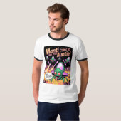  Manti Aliens Abduction Party! Defender Arcade '81 T-shirt (Voorkant volledig)