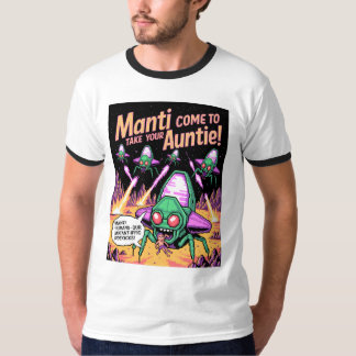 Manti Aliens Abduction Party! Defender Arcade '81 T-shirt