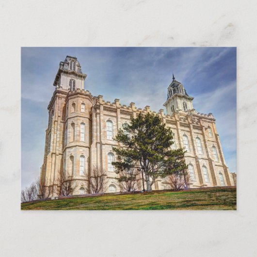 Manti LDS Mormon Temple Briefkaart (Voorkant)