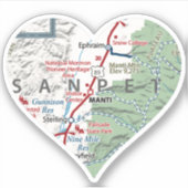 Manti Utah Kaart Sticker (Voorkant)