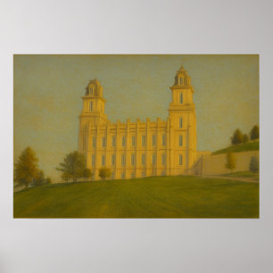 Manti Utah Tempel Schildering™ LDS Muurkunst Poste Poster