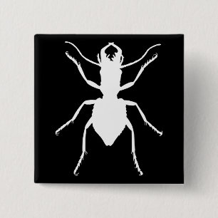 Manticora tuberculata vierkante button 5,1 cm