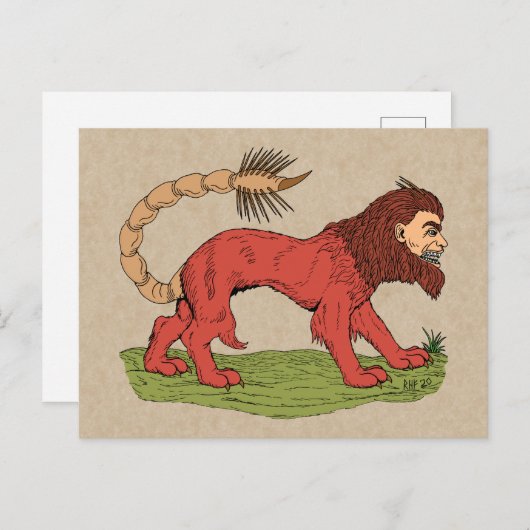 Manticore Briefkaart (Voorkant / Achterkant)