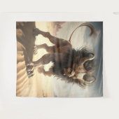 Manticore in een woestijnmuur wandkleed (Voorkant (horizontaal))