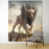Manticore in een woestijnmuur wandkleed (In situ)