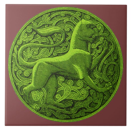 manticore in groen tegeltje (Voorkant)