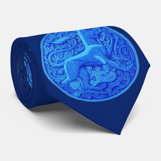 manticore in het blauw stropdas (Opgerold)