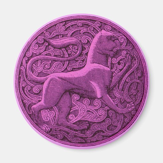 manticore in paars magneet (Voorkant)