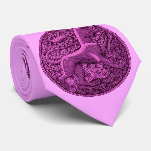 manticore in purple print  stropdas (Opgerold)