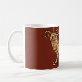 Manticore op rode koffie Mok (Links)