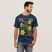 Mantid Insect en gele jasmijnbloemen T-shirt (Voorkant volledig)