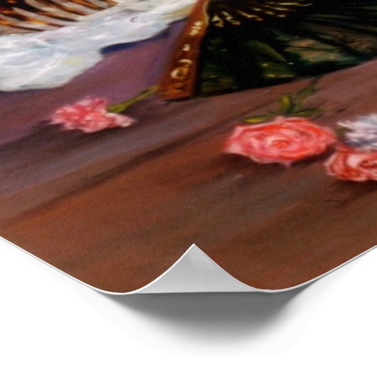 Mantilla española/Spaanse mantilla Poster (Hoek)