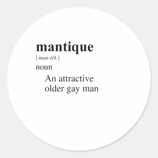 MANTIQUE RONDE STICKER (Voorkant)