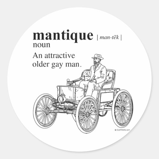 MANTIQUE RONDE STICKER (Voorkant)