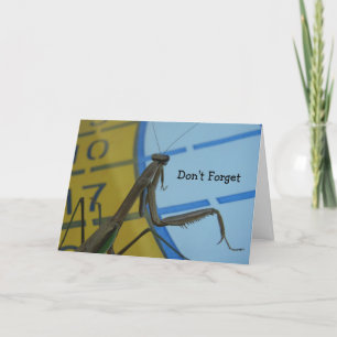 Mantis bidden, vergeet het niet kaart