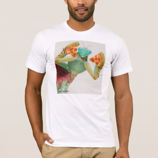 mantis eet pizza t-shirt