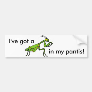 Mantis in mijn Pantis. Bumpersticker