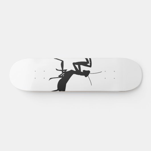 Mantis in silhouet - Kies achtergrondkleur Persoonlijk Skateboard (Horizontaal)