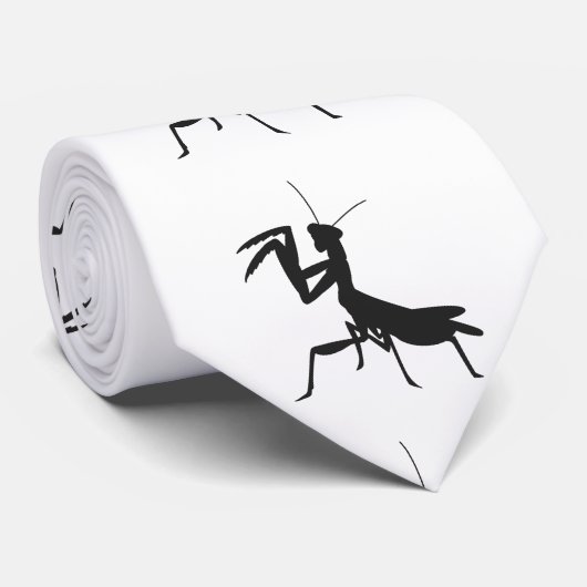 Mantis in silhouet - Kies achtergrondkleur Stropdas (Opgerold)