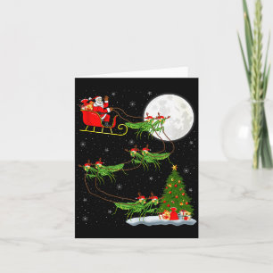 Mantis Insect Kerstman slee Santa Vliegende Grappi Kaart